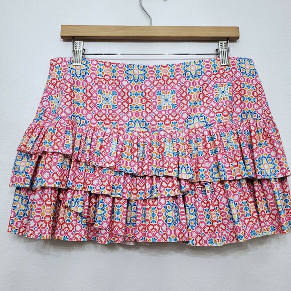 Lucky In Love Women's Pleated Scallop Tennis Pickleball Layered Skort - X-Large - Picture 5 of 13